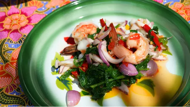 Spicy and Sour Seafood Paco Salad
