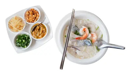 Rice Soup with Mixed Seafood, Chicken, or Pork