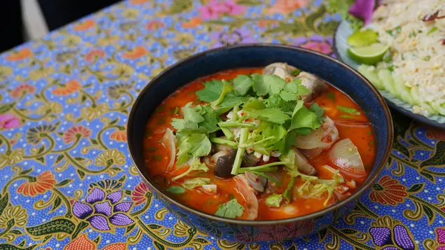 Tom Yum in Coconut Milk Soup (Fish, Shrimp, or Mixed Seafood)