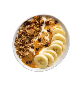 Yogurt Bowl with Granola, Local Banana, Wildflower Raw Honey, Goji Seeds